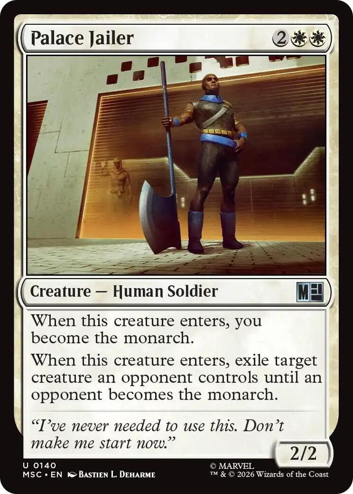 Palace Jailer (Surge Foil) 140 card from Commander: Marvel Super Heroes