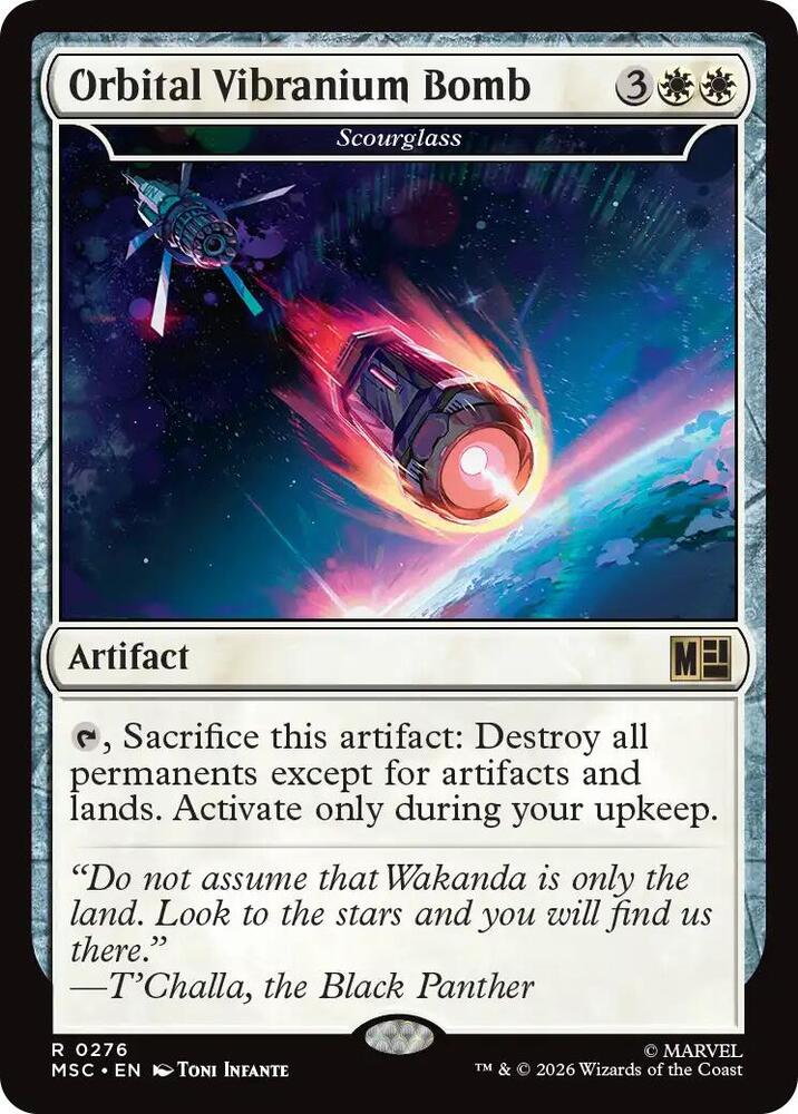 Orbital Vibranium Bomb - Scourglass (Surge Foil) 276 card from Commander: Marvel Super Heroes