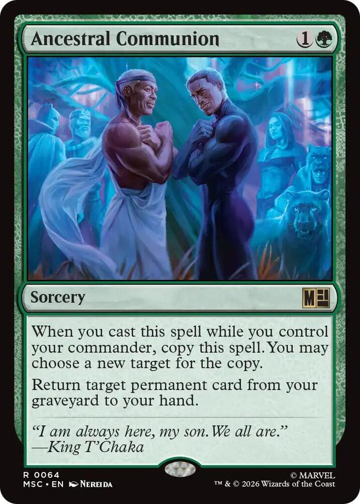 Ancestral Communion (Surge Foil) 64 card from Commander: Marvel Super Heroes
