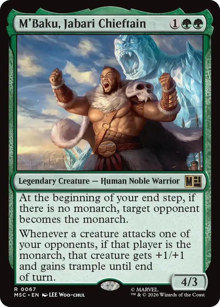 M'Baku, Jabari Chieftain (Surge Foil) 67 card from Commander: Marvel Super Heroes