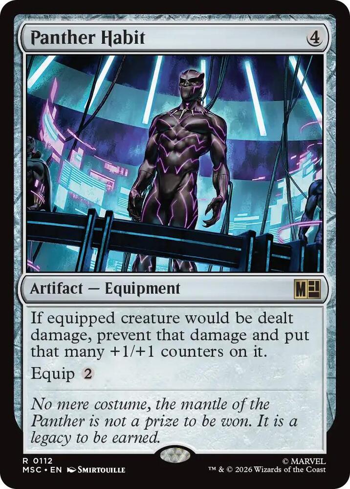Panther Habit (Surge Foil) 112 card from Commander: Marvel Super Heroes