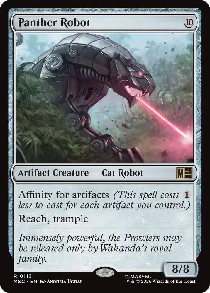 Panther Robot (Surge Foil) 113 card from Commander: Marvel Super Heroes