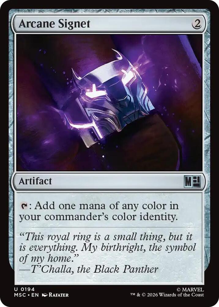 Arcane Signet (Surge Foil) 194 card from Commander: Marvel Super Heroes