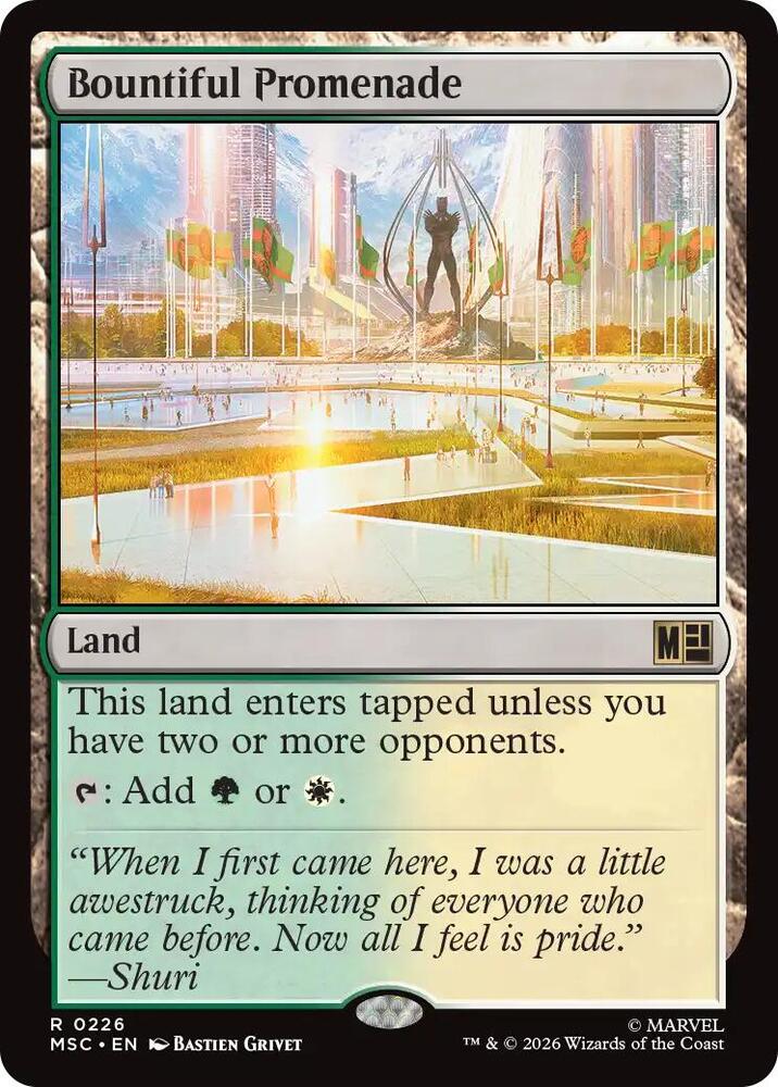 Bountiful Promenade (Surge Foil) 226 card from Commander: Marvel Super Heroes