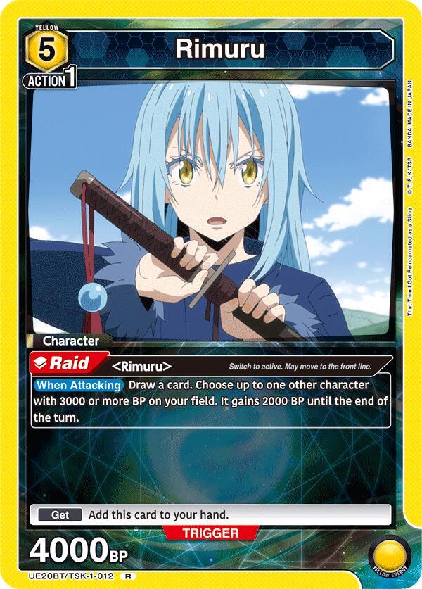 Rimuru UE20BT/TSK-1-012 card from UE20BT: That Time I Got Reincarnated as a Slime