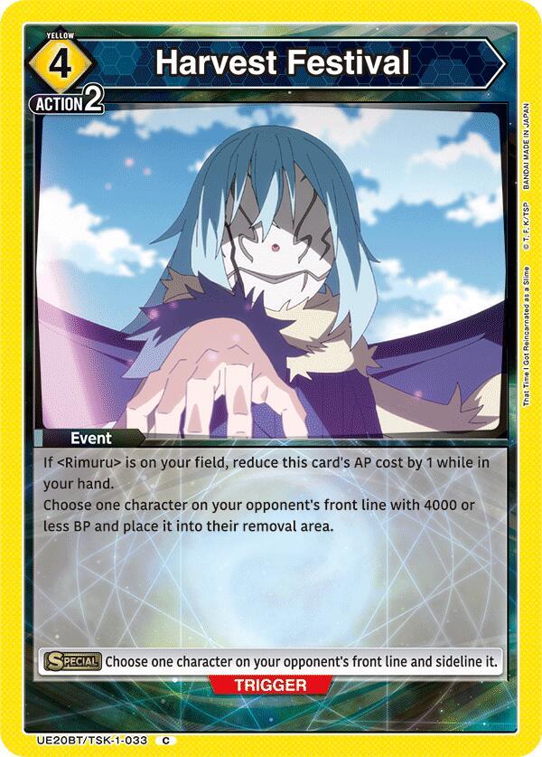 Harvest Festival UE20BT/TSK-1-033 card from UE20BT: That Time I Got Reincarnated as a Slime