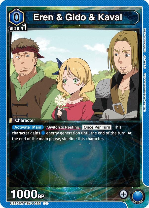 Eren & Gido & Kaval UE20BT/TSK-1-036 card from UE20BT: That Time I Got Reincarnated as a Slime