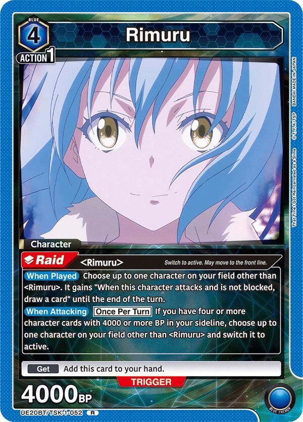 Rimuru UE20BT/TSK-1-052 card from UE20BT: That Time I Got Reincarnated as a Slime