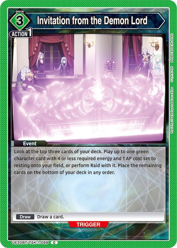 Invitation from the Demon Lord UE20BT/TSK-1-099 card from UE20BT: That Time I Got Reincarnated as a Slime