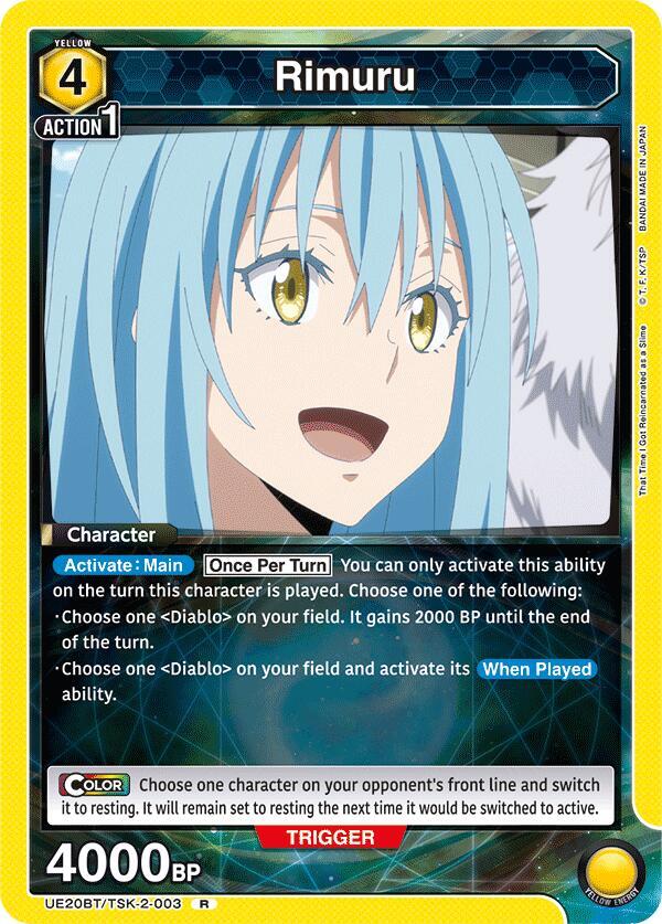 Rimuru UE20BT/TSK-2-003 card from UE20BT: That Time I Got Reincarnated as a Slime