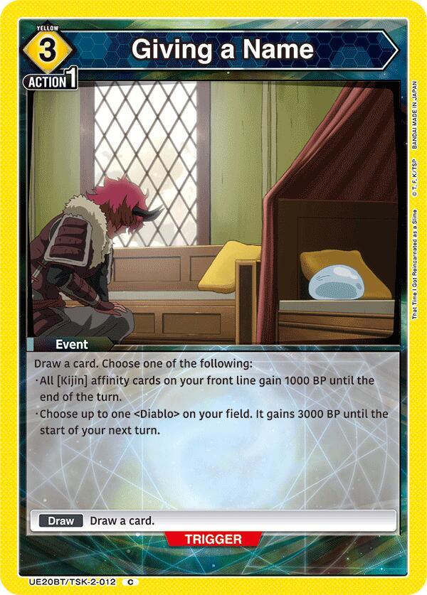 Giving a Name UE20BT/TSK-2-012 card from UE20BT: That Time I Got Reincarnated as a Slime