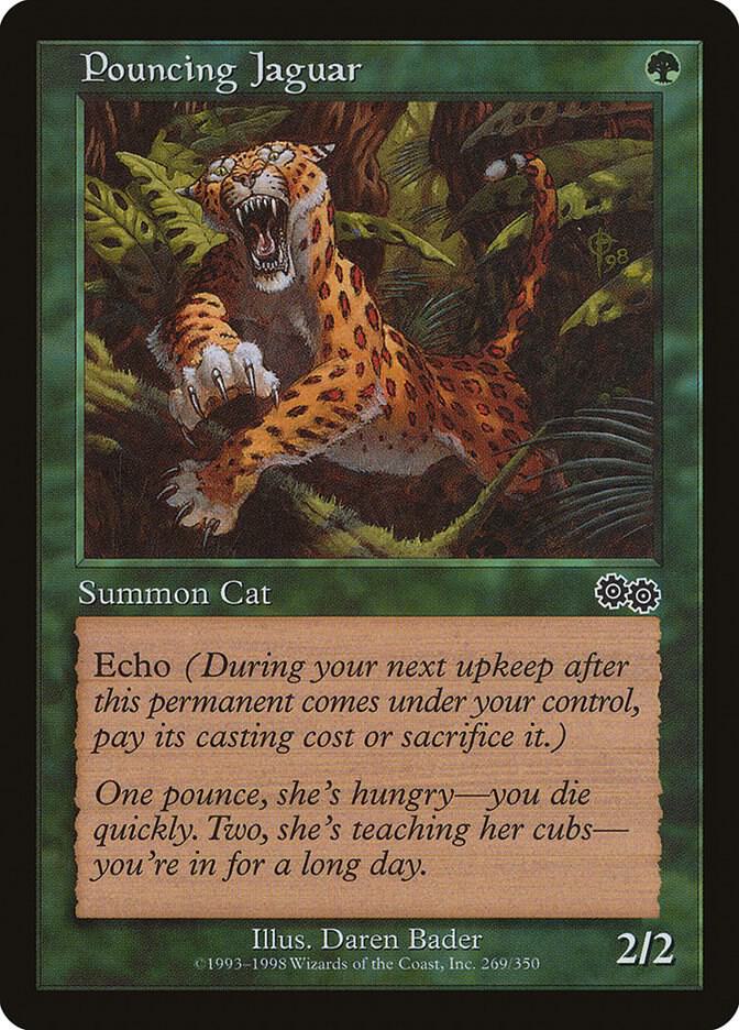 Pouncing Jaguar 269 card from Urza's Saga
