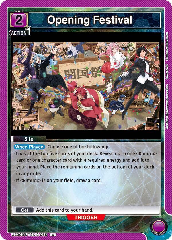 Opening Festival UE20BT/TSK-2-055 card from UE20BT: That Time I Got Reincarnated as a Slime