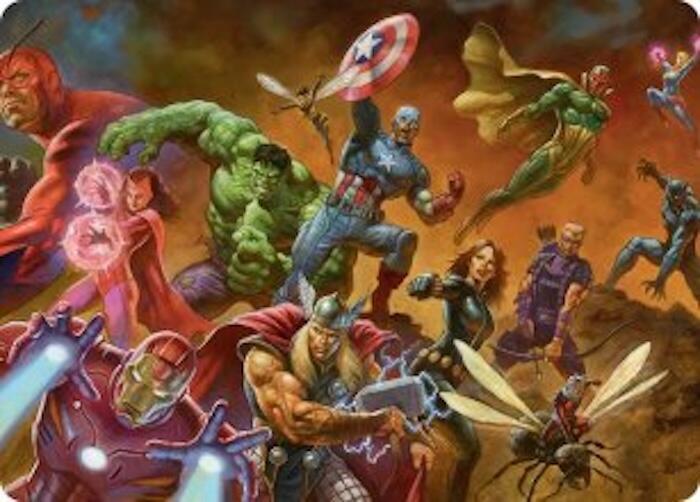 Avengers Assemble! Art Card 1 card from Art Series: Marvel Super Heroes