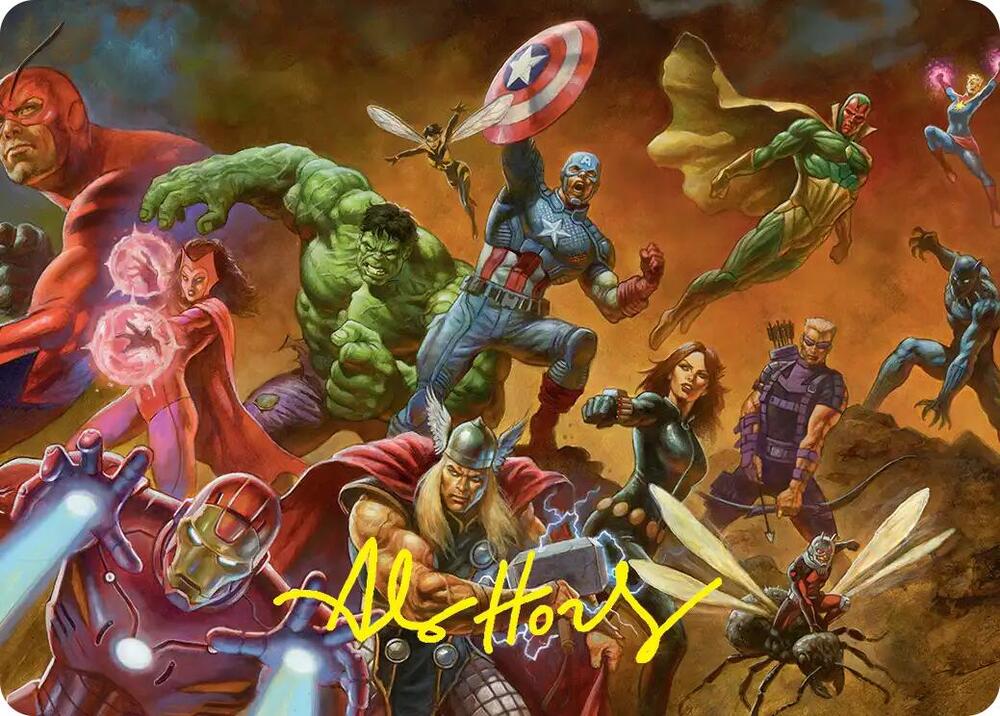 Avengers Assemble! Art Card (Gold-Stamped Signature) 1 card from Art Series: Marvel Super Heroes