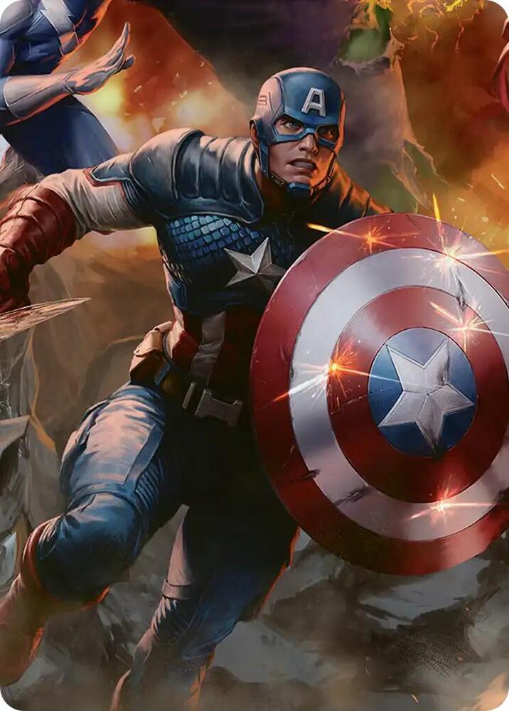 Captain America, Unbowed Art Card 5 card from Art Series: Marvel Super Heroes