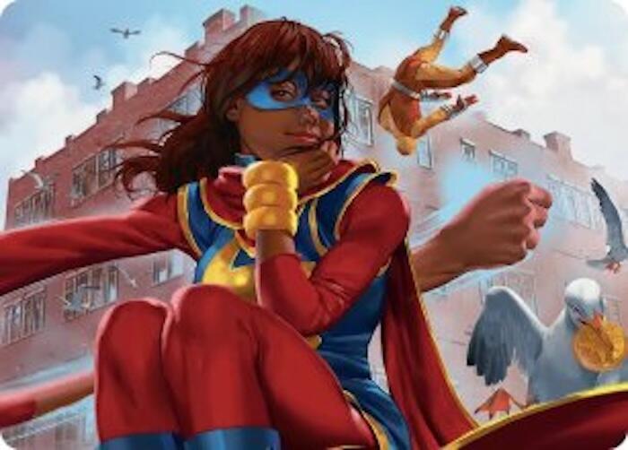 Ms. Marvel, Kamala Khan Art Card 5 card from Art Series: Marvel Super Heroes