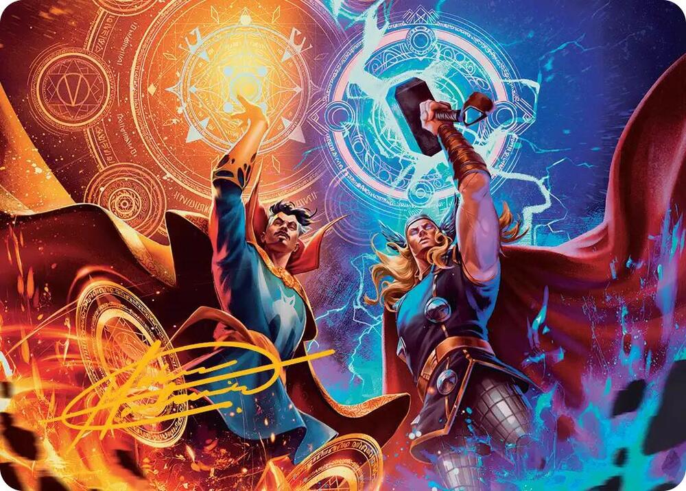 We Say Thee Nay! Art Card (Gold-Stamped Signature) 7 card from Art Series: Marvel Super Heroes