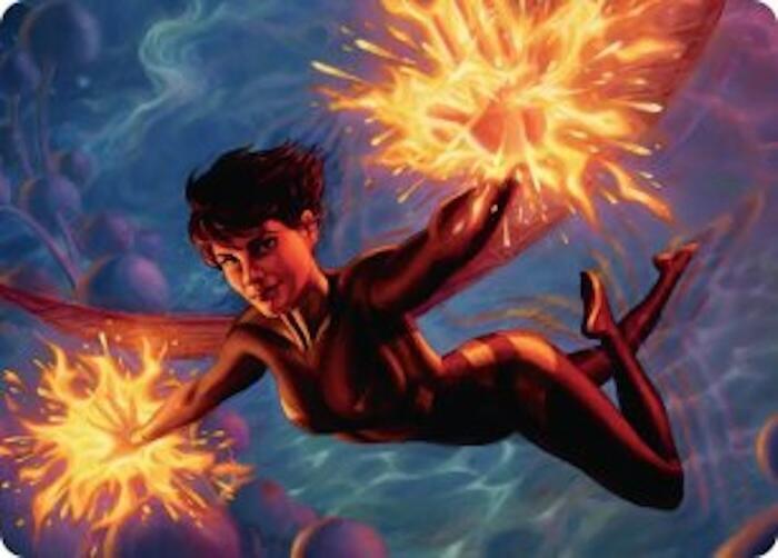 The Wasp, Winsome Avenger Art Card 32 card from Art Series: Marvel Super Heroes