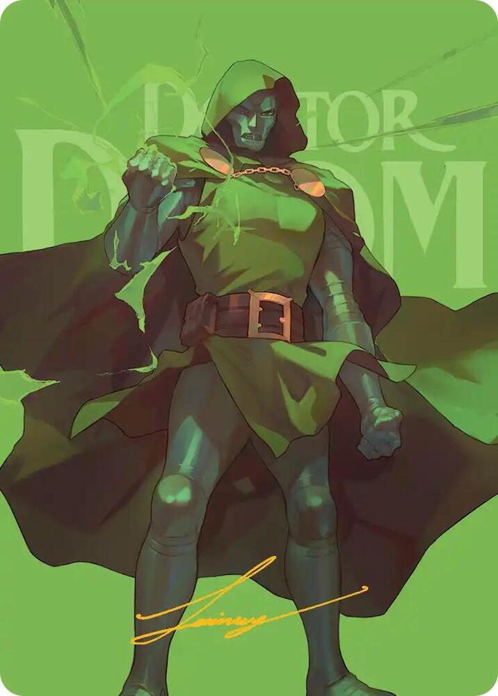 Doctor Doom Art Card (Gold-Stamped Signature) 24 card from Art Series: Marvel Super Heroes