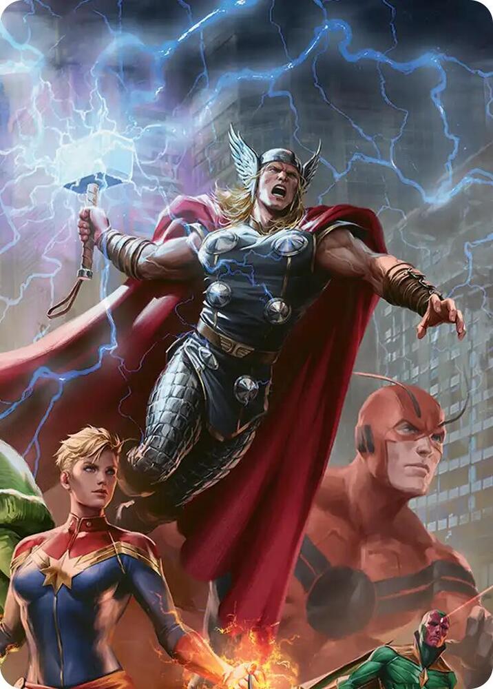 Thor, Guardian of Midgard Art Card 3 card from Art Series: Marvel Super Heroes