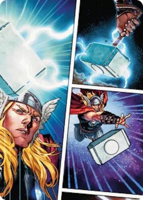 Mjolnir, Hammer of Thor Art Card 19 card from Art Series: Marvel Super Heroes
