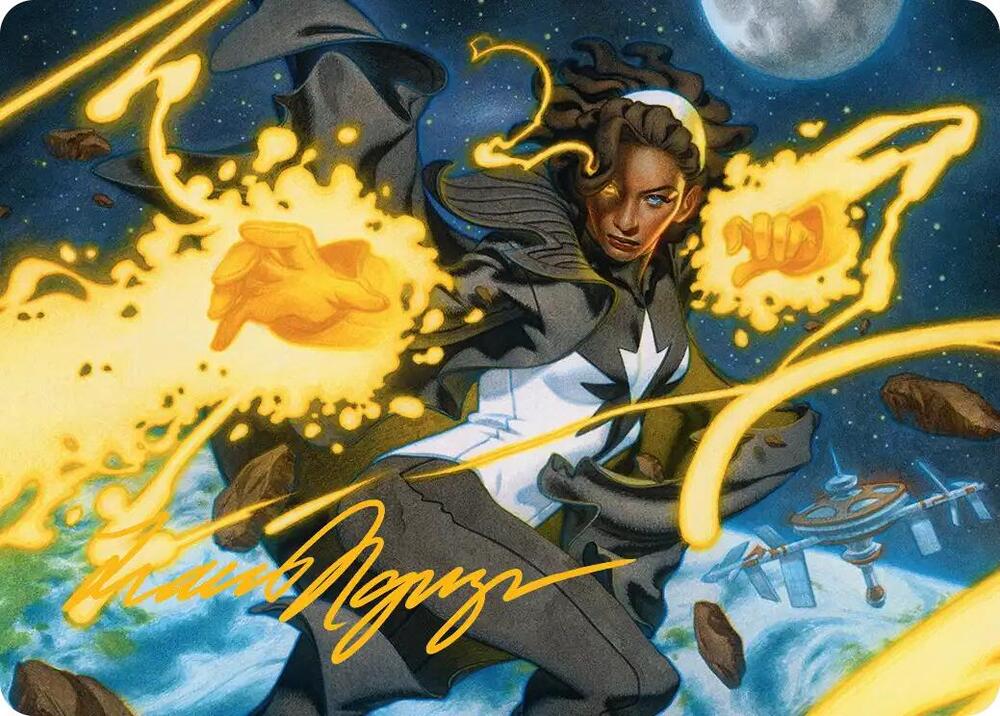 Photon, Mighty Marvel Art Card (Gold-Stamped Signature) 34 card from Art Series: Marvel Super Heroes