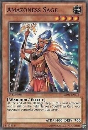 Amazoness Sage (Starfoil) BP01-EN212 card from Battle Pack: Epic Dawn