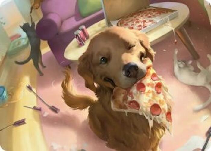 Lucky the Pizza Dog Art Card 44 card from Art Series: Marvel Super Heroes