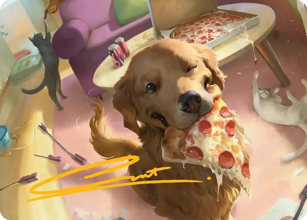 Lucky the Pizza Dog Art Card (Gold-Stamped Signature) 44 card from Art Series: Marvel Super Heroes