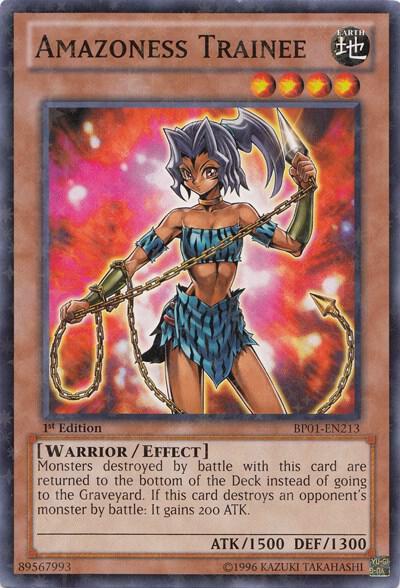 Amazoness Trainee (Starfoil) BP01-EN213 card from Battle Pack: Epic Dawn