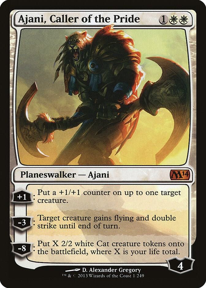 Ajani, Caller of the Pride 1 card from Magic 2014 (M14)