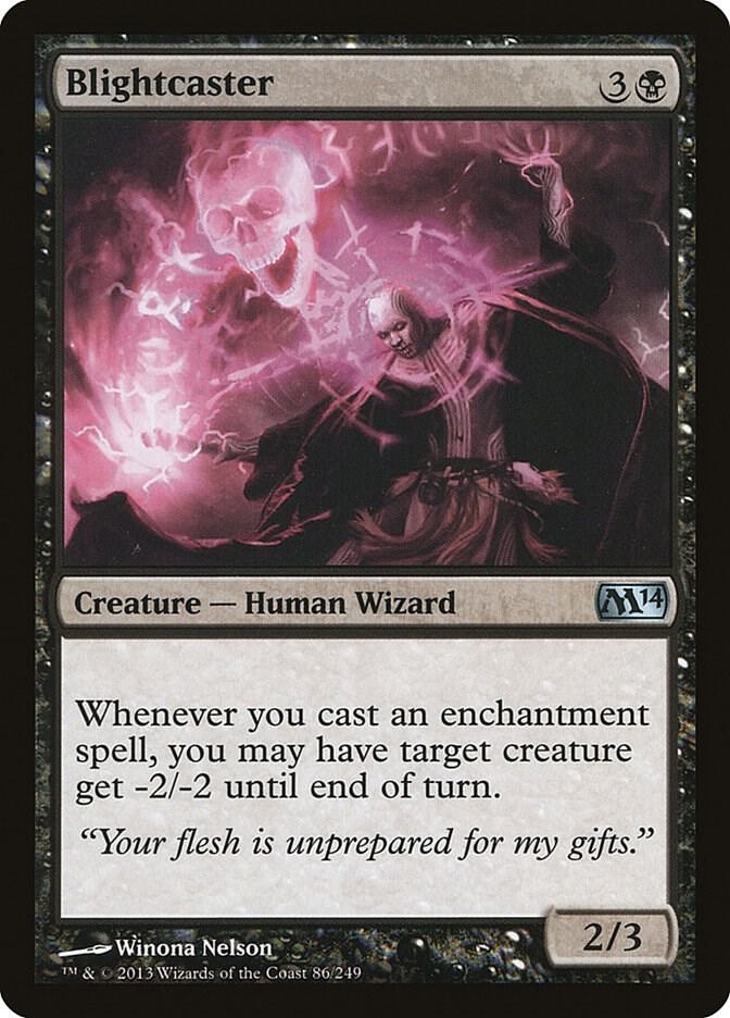 Blightcaster 86 card from Magic 2014 (M14)