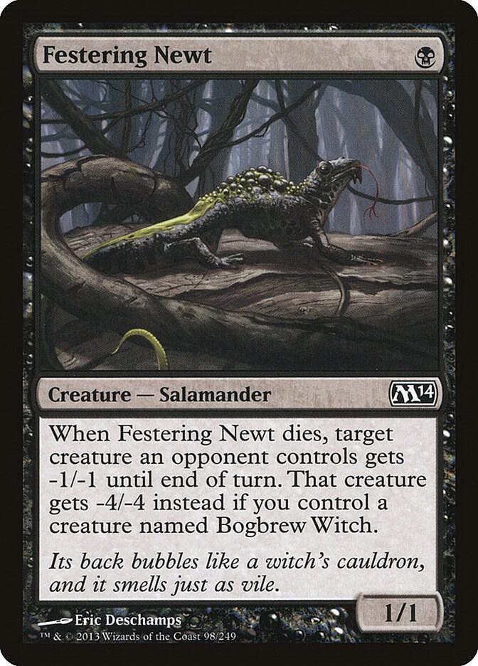 Festering Newt 98 card from Magic 2014 (M14)