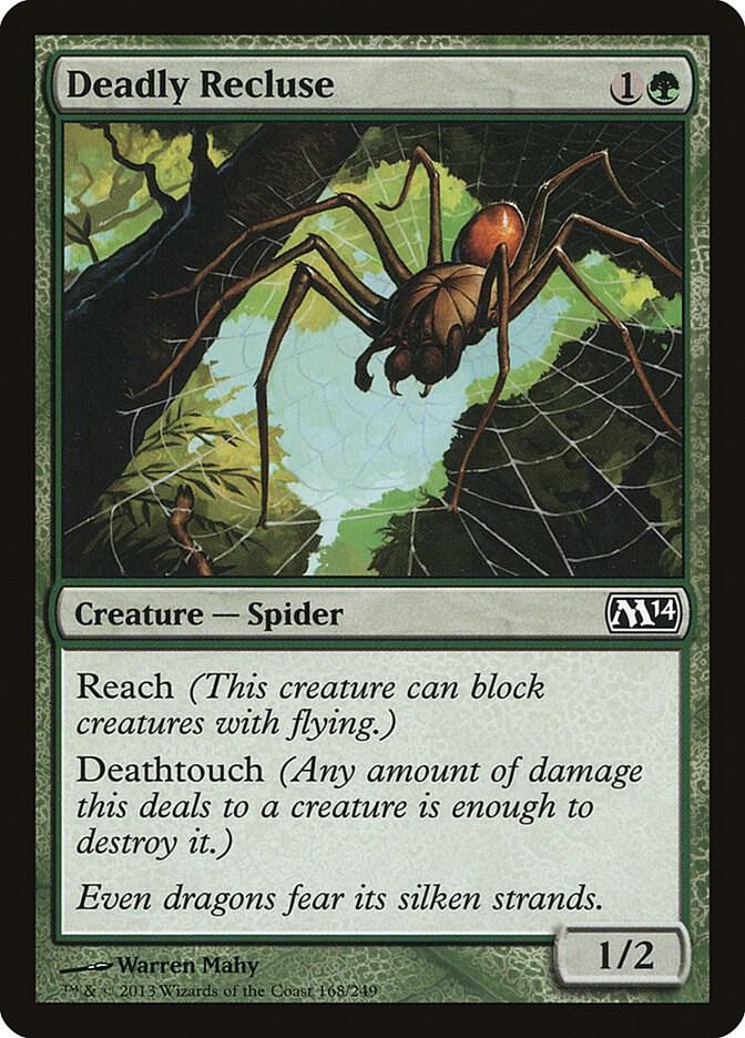 Deadly Recluse 168 card from Magic 2014 (M14)