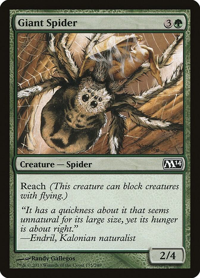 Giant Spider 175 card from Magic 2014 (M14)