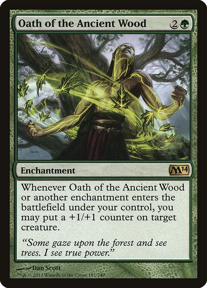 Oath of the Ancient Wood 187 card from Magic 2014 (M14)