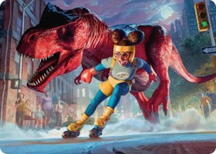 Moon Girl and Devil Dinosaur Art Card 14 card from Art Series: Marvel Super Heroes