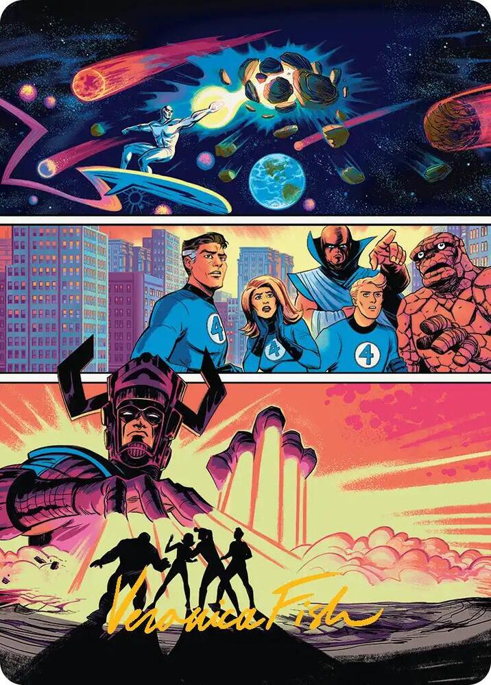 The Coming of Galactus Art Card (Gold-Stamped Signature) 20 card from Art Series: Marvel Super Heroes