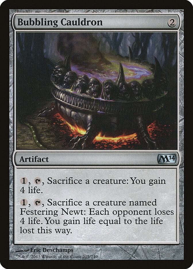Bubbling Cauldron 205 card from Magic 2014 (M14)