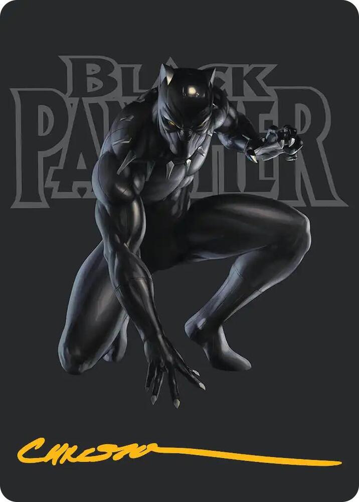 Black Panther, Hope Enduring Art Card (Gold-Stamped Signature) 27 card from Art Series: Marvel Super Heroes