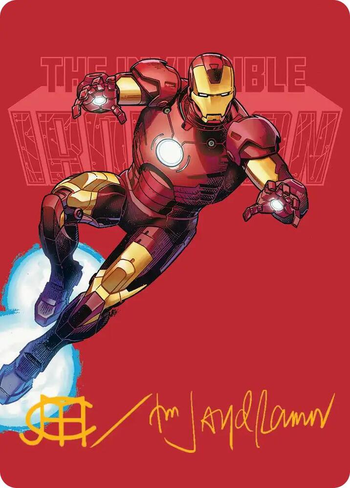 The Invincible Iron Man Art Card (Gold-Stamped Signature) 29 card from Art Series: Marvel Super Heroes