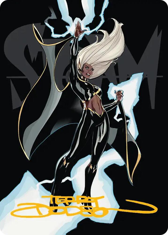 Storm, Windrider Art Card (Gold-Stamped Signature) 30 card from Art Series: Marvel Super Heroes