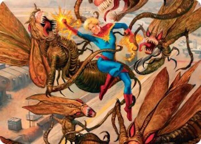 Captain Marvel, Apex Avenger Art Card 36 card from Art Series: Marvel Super Heroes