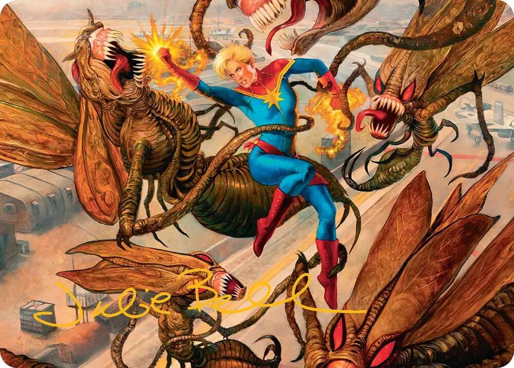 Captain Marvel, Apex Avenger Art Card (Gold-Stamped Signature) 36 card from Art Series: Marvel Super Heroes