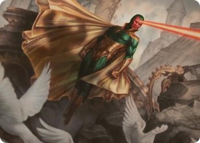 The Vision Art Card 15 card from Art Series: Marvel Super Heroes