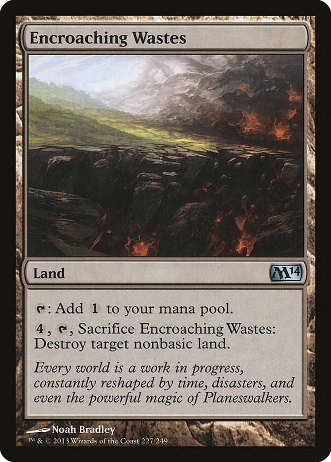 Encroaching Wastes 227 card from Magic 2014 (M14)