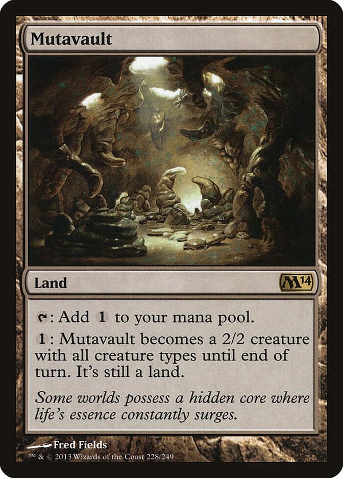 Mutavault 228 card from Magic 2014 (M14)