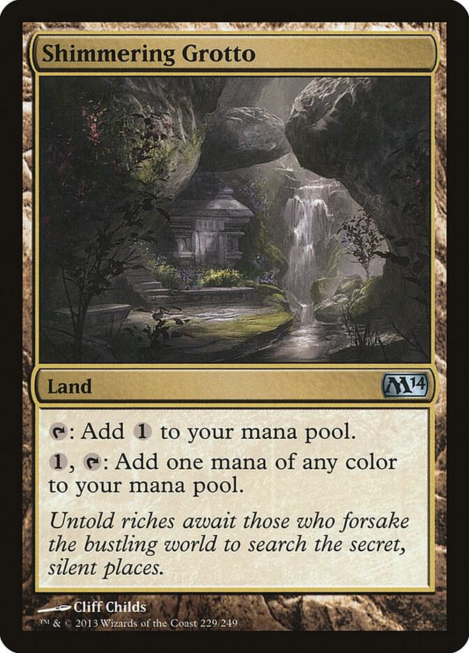 Shimmering Grotto 229 card from Magic 2014 (M14)