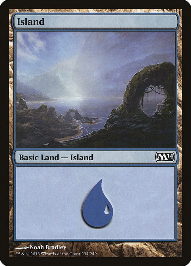 Island 234 card from Magic 2014 (M14)